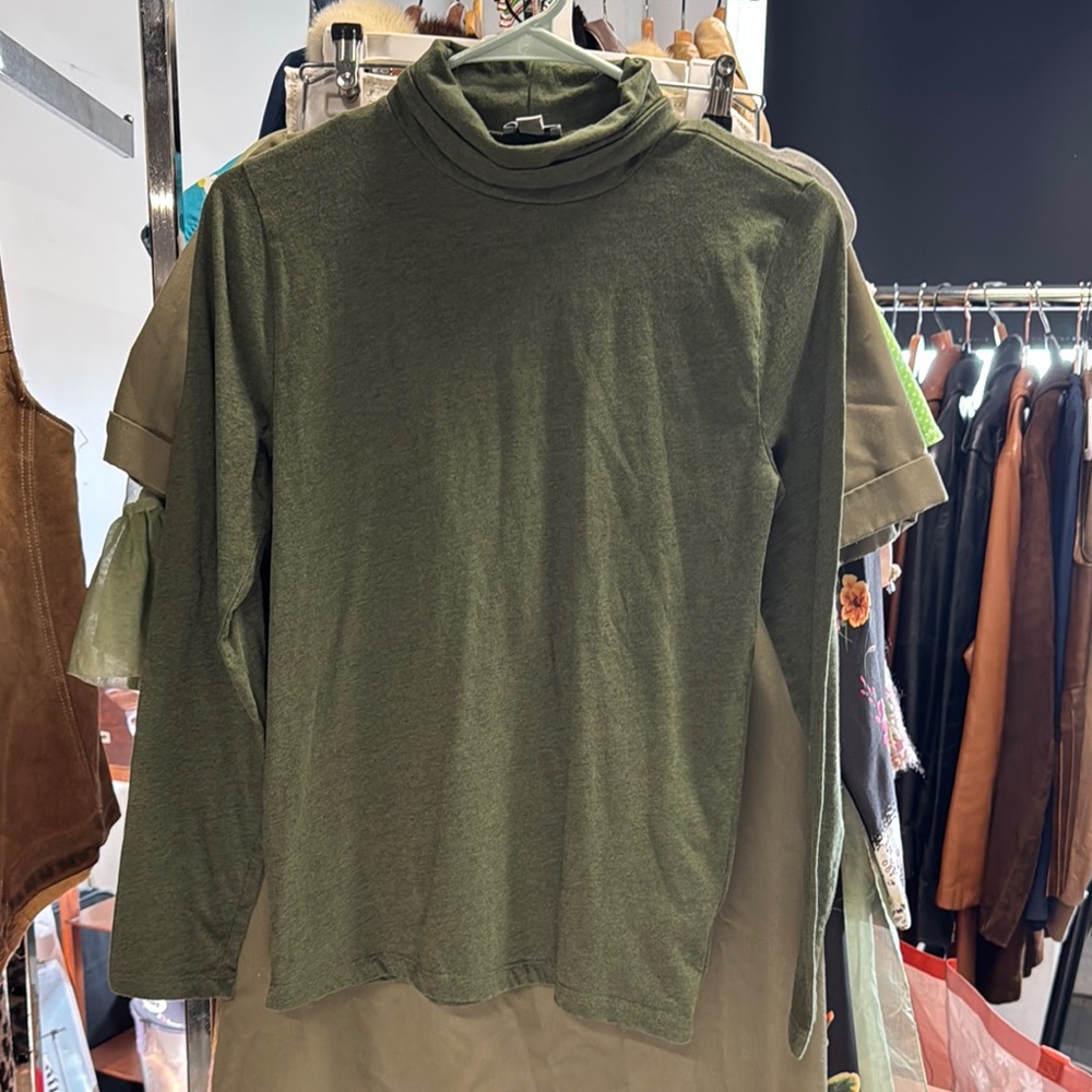 J.Crew Olive Turtleneck Top
